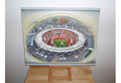 Olympic Stadium 2012 Fine Art Original Oil Painting